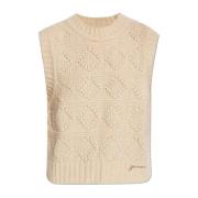 Vest met ronde halslijn Ganni , Beige , Dames