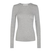 Zachte en Comfortabele Grijze Melange Blouse Sofie Schnoor , Gray , Da...