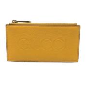 Pre-owned Leather wallets Gucci Vintage , Yellow , Heren