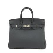 Pre-owned Leather handbags Hermès Vintage , Black , Dames