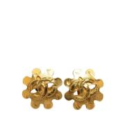 Pre-owned Yellow Gold earrings Chanel Vintage , Yellow , Dames