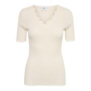 Feminine Mayasz T-Shirt Top - Ice Saint Tropez , White , Dames