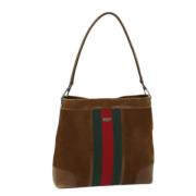 Pre-owned Suede gucci-bags Gucci Vintage , Brown , Dames