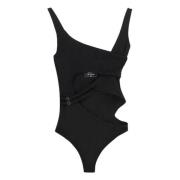 Badmode Strandkleding Off White , Black , Dames