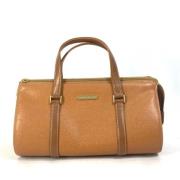 Pre-owned Leather handbags Burberry Vintage , Brown , Dames