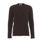 Bruine Gebreide Trui Aw24 Handwas Mauro Grifoni , Brown , Heren