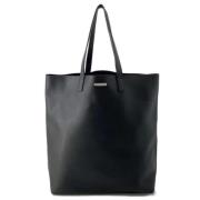 Pre-owned Leather totes Yves Saint Laurent Vintage , Black , Dames