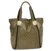 Pre-owned Canvas totes Gucci Vintage , Yellow , Dames