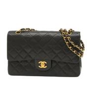 Pre-owned Leather chanel-bags Chanel Vintage , Black , Dames