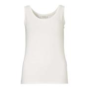 Mouwloze Top in Crème Viscosemix Masai , White , Dames