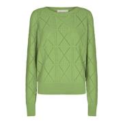 Round-neck Knitwear Freequent , Green , Dames