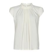 Off White Blouse met Ruchedetails IN Front , White , Dames