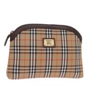 Pre-owned Canvas clutches Burberry Vintage , Beige , Dames