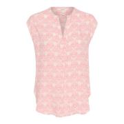 Grafische Print Blouse Mellow Rose Part Two , Pink , Dames