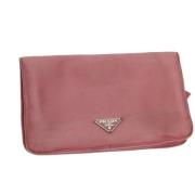 Pre-owned Satin pouches Prada Vintage , Pink , Dames