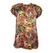 Kleurrijke V-hals Blouse Stine.Hs24 Multi Colour 2-Biz , Multicolor , ...