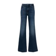 Moderne Dojo Soho High Rise Flared Jeans 7 For All Mankind , Blue , Da...