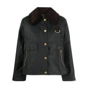 Logo-geborduurd oversized jack Barbour , Green , Dames