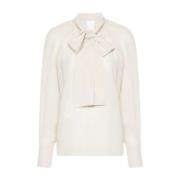 Knoop Kraag Blouse Givenchy , Beige , Dames