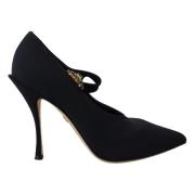 Zwarte Kristal Mary Jane Sok Pumps Dolce & Gabbana , Black , Dames