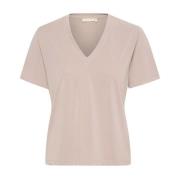 Klassieke V-hals Klei Top InWear , Beige , Dames