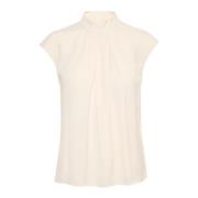 Elegante Gedrapeerde Top InWear , White , Dames