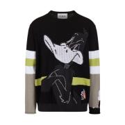 Sweater met cartoonafbeelding Iceberg , Black , Heren