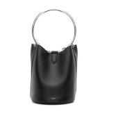 Zwarte Gladde Korrel Emmer Tas Alaïa , Black , Dames