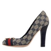 Pre-owned Canvas heels Gucci Vintage , Blue , Dames