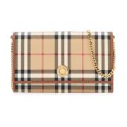 Geruite Mini Crossbody Tas Burberry , Beige , Dames