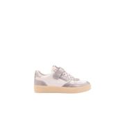 Zilver Metallic Leren Sneakers Zéro cent cinq , Gray , Dames