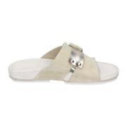 Suede Sandalen voor Vrouwen Moma , Beige , Dames