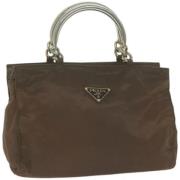 Pre-owned Nylon handbags Prada Vintage , Brown , Dames