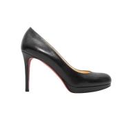 Pre-owned Leather heels Christian Louboutin Pre-owned , Black , Dames