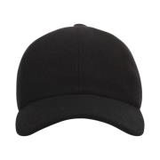 Zwarte Cashmere Baseballpet Fedeli , Black , Heren