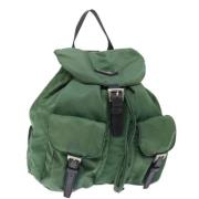 Pre-owned Nylon backpacks Prada Vintage , Green , Dames