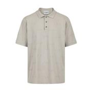 Polo Shirt met Allover Logo Iceberg , Gray , Heren