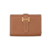 Pre-owned Leather wallets Hermès Vintage , Brown , Dames