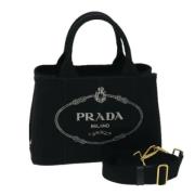 Pre-owned Canvas handbags Prada Vintage , Black , Dames