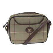 Pre-owned Canvas shoulder-bags Burberry Vintage , Green , Dames