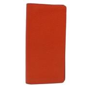 Pre-owned Leather wallets Louis Vuitton Vintage , Orange , Dames