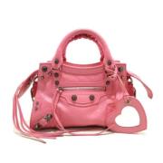 Pre-owned Leather handbags Balenciaga Vintage , Pink , Dames