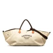 Pre-owned Canvas totes Hermès Vintage , Beige , Dames