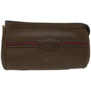 Pre-owned Leather pouches Gucci Vintage , Brown , Dames