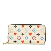 Pre-owned Canvas wallets Louis Vuitton Vintage , White , Dames