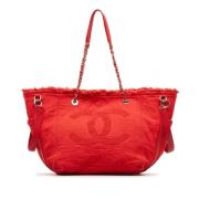 Pre-owned Leather chanel-bags Chanel Vintage , Red , Dames