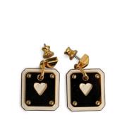 Pre-owned Metal earrings Hermès Vintage , Yellow , Dames