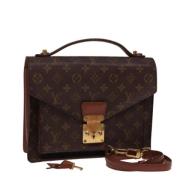 Pre-owned Canvas handbags Louis Vuitton Vintage , Brown , Dames