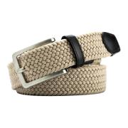 Elastische Beige Riem Italiaans Leer Meyer , Beige , Heren