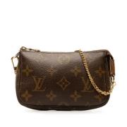 Pre-owned Canvas handbags Louis Vuitton Vintage , Brown , Dames